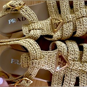 New Monolith Raffia Fisherman Sandals size 9